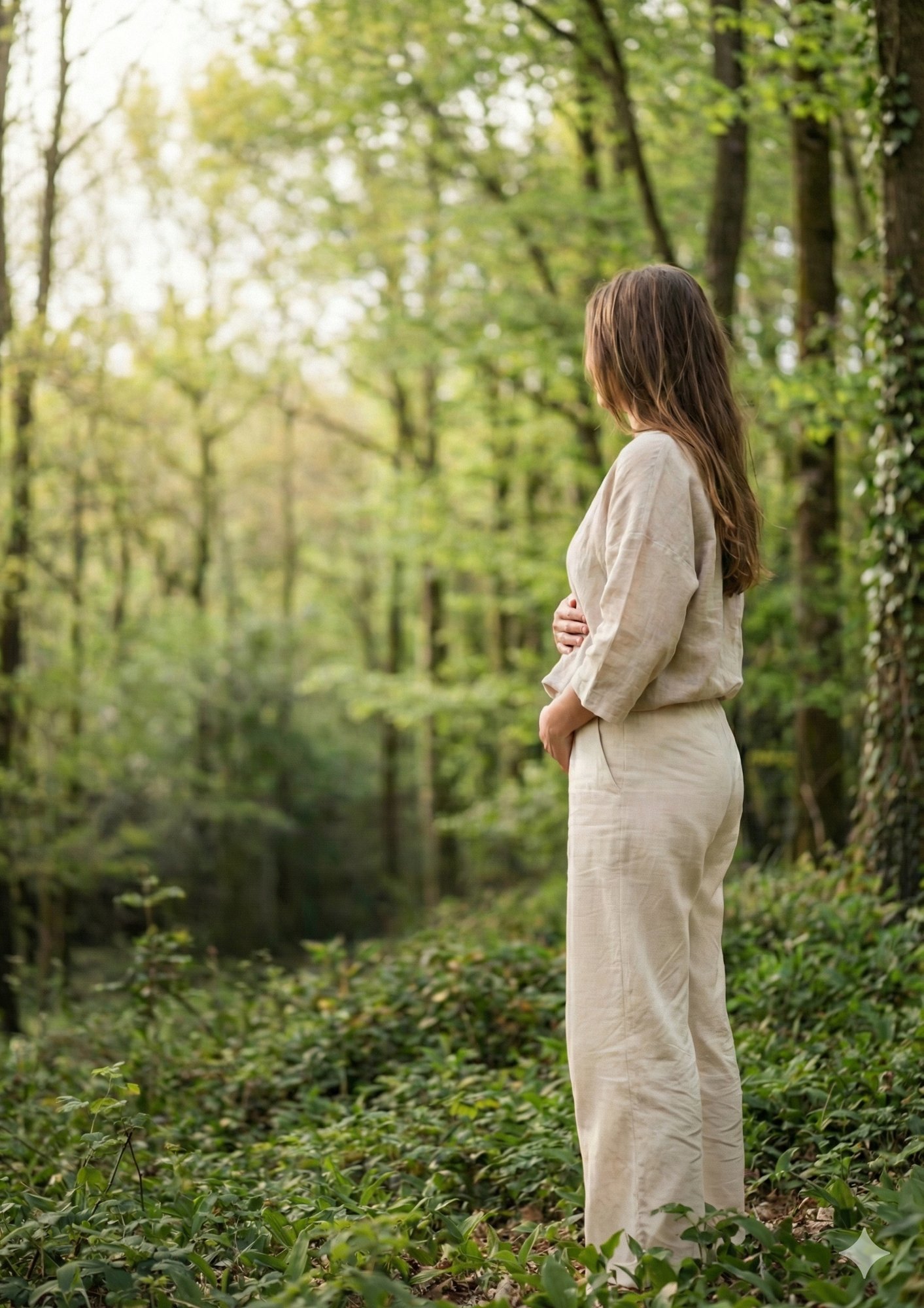 Femme en connexion avec son corps